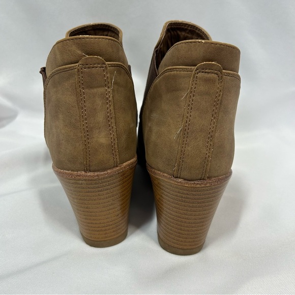 Vintage 93 | Heeled Wedge Ankle Booties Brown Women's Size 9 - Picture 6 of 10